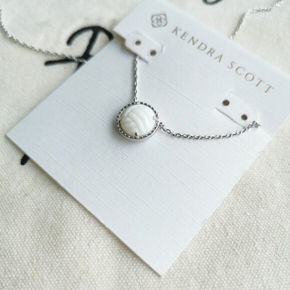 Kendra Scott Necklace - Volleyball - White Mother-of-Pearl Silver - Picture 5 of 5